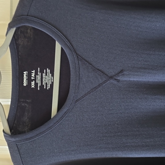 SONOMA MEN'S BIG & TALL SOFT CREWNECK BLUE SHIRT SIZE XXL TALL - Picture 3 of 13